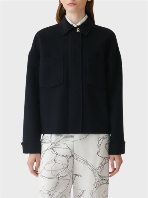 Cropped wool double shirt jacket FABIANA FILIPPI | CTD216F196M2615146